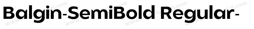 Balgin-SemiBold Regular字体转换